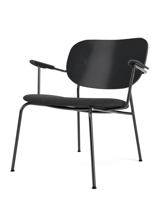 Co Lounge Chair - Seat Upholstered - Audo Copenhagen Chairs - Black Oak | Re - wool 0198 - HORNE