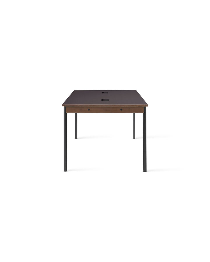 Co Table - Audo Copenhagen - Tables + Desks - 39.3" x 94.4" - Black - Laminate Terra - w/ Cable Management - HORNE