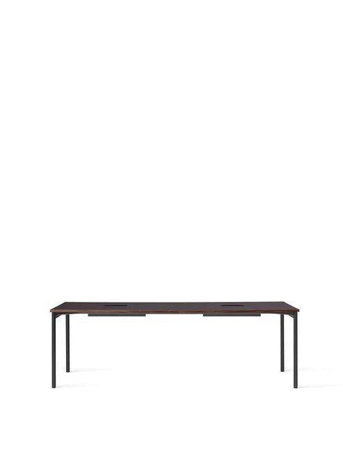 Co Table - Audo Copenhagen - Tables + Desks - 39.3" x 94.4" - Black - Laminate Terra - w/ Cable Management - HORNE
