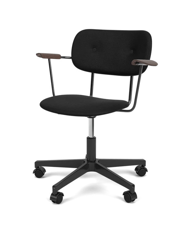 Co Task Chair - Fully Upholstered - Audo Copenhagen Chairs - With Arms - Dark Stained Oak/Sierra 0441 - HORNE
