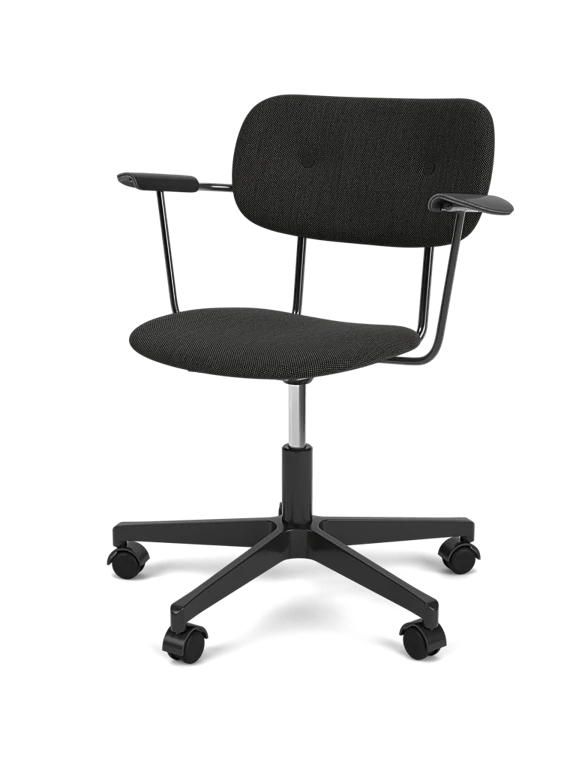 Co Task Chair - Fully Upholstered - Audo Copenhagen Chairs - With Arms - Dark Stained Oak/Sierra 0441 - HORNE
