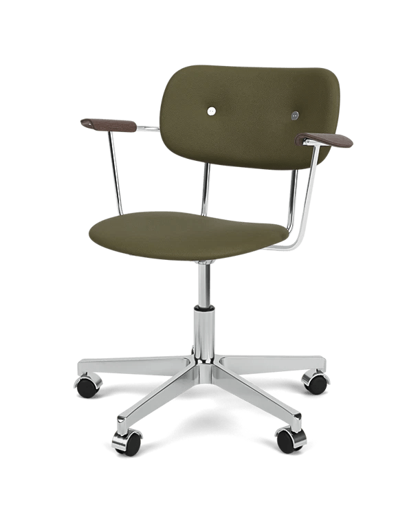 Co Task Chair - Fully Upholstered - Audo Copenhagen Chairs - With Arms - Dark Stained Oak/Sierra 0441 - HORNE