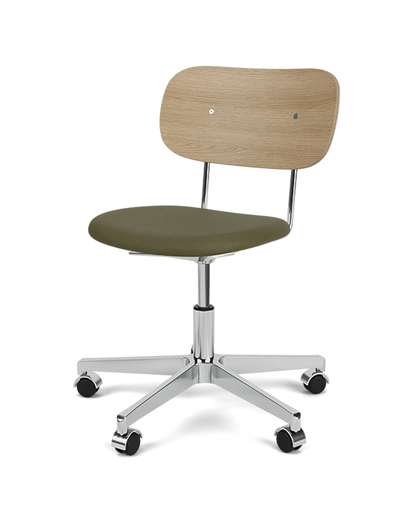 Co Task Chair - Seat Upholstered - Audo Copenhagen Chairs - Black Oak - Re - wool 0198 - HORNE