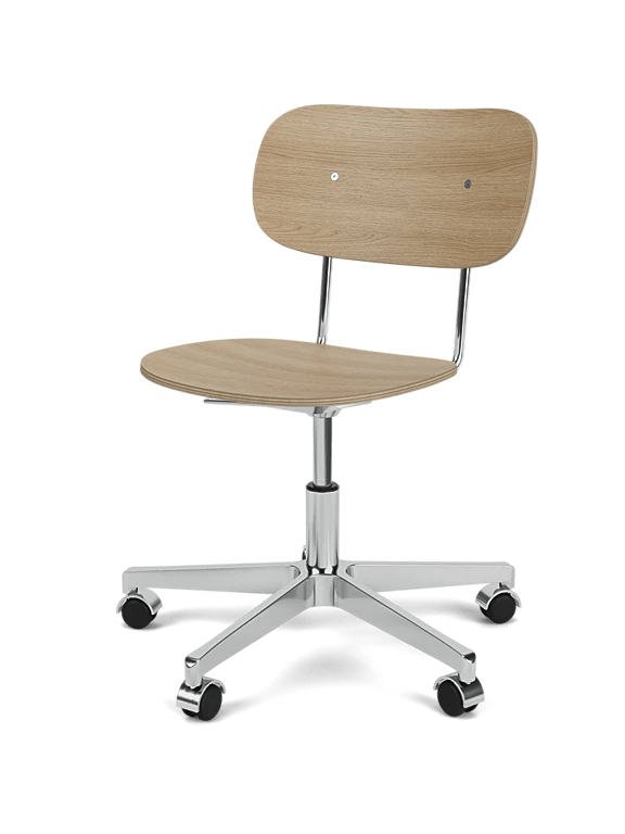Co Task Chair - Un - Upholstered - Audo Copenhagen Chairs - Without armrests - Natural Oak - Polished aluminium - HORNE