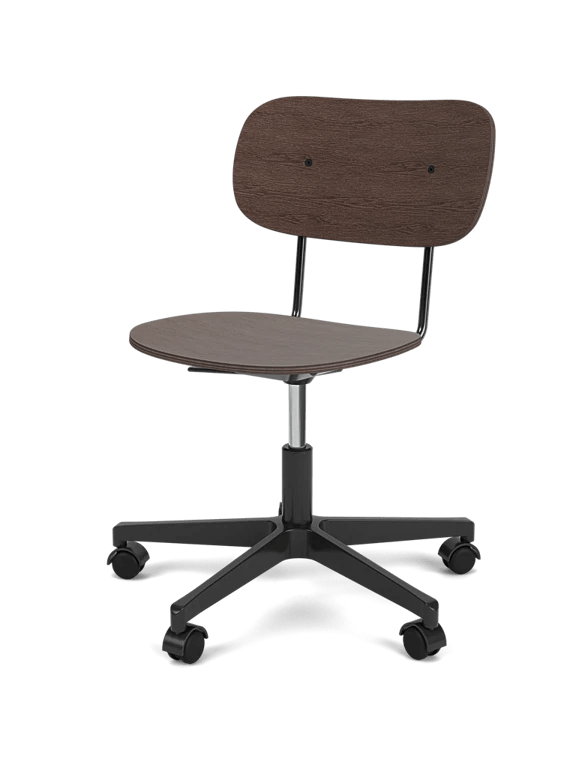 Co Task Chair - Un - Upholstered - Audo Copenhagen Chairs - Without armrests - Dark Stained Oak - Black aluminium - HORNE