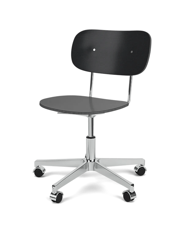 Co Task Chair - Un - Upholstered - Audo Copenhagen Chairs - Without armrests - Natural Oak - Black aluminium - HORNE