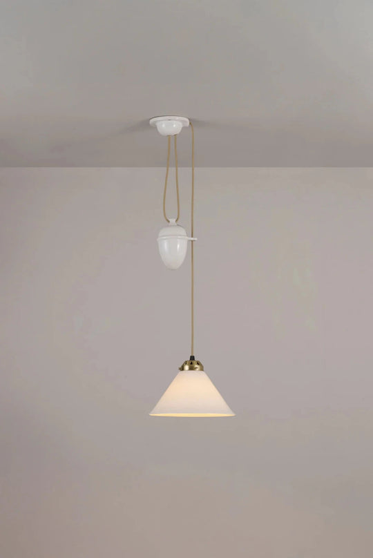 Cobb Rise & Fall Small Pendant - Original BTC Pendants - Satin Brass - HORNE