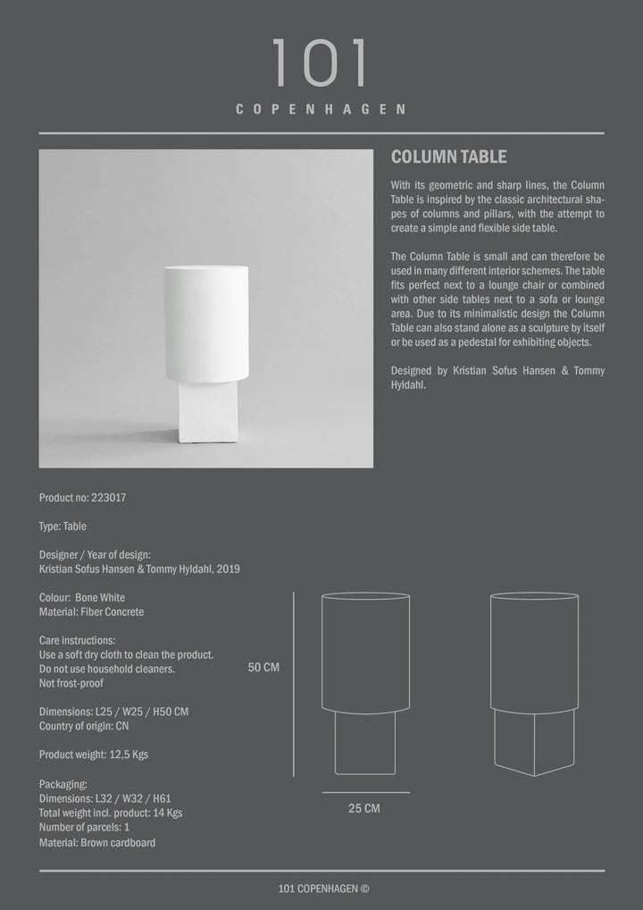 Column Table - 101 Copenhagen Tables - Coffee - HORNE