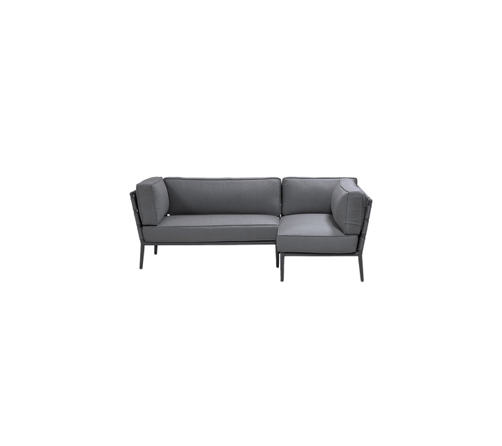 Stylish grey sectional sofa with sleek design and comfortable cushioning, perfect for modern living spaces.