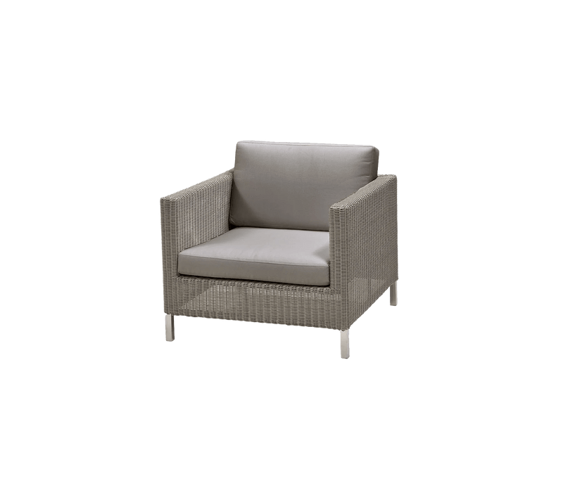 Connect Lounge Chair - Cane Line Outdoor Furniture - Black - Grey Cushion Set - HORNE