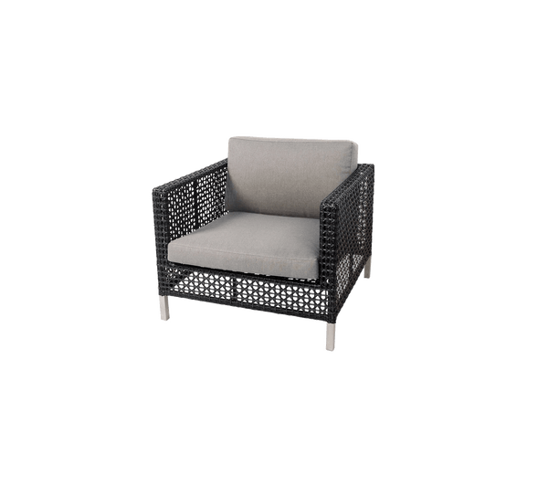 Connect Lounge Chair - Cane Line Outdoor Furniture - Black - Taupe Cushion Set - HORNE