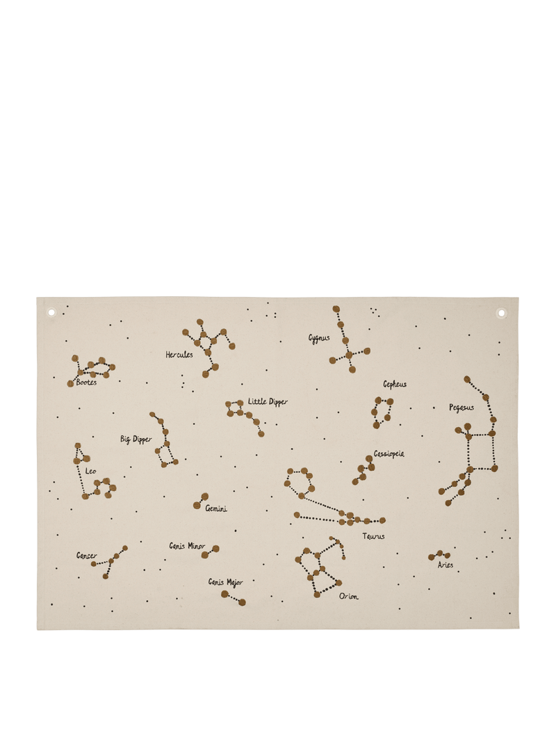 Constellation Textile Map - Ferm Living - Dark Blue - HORNE