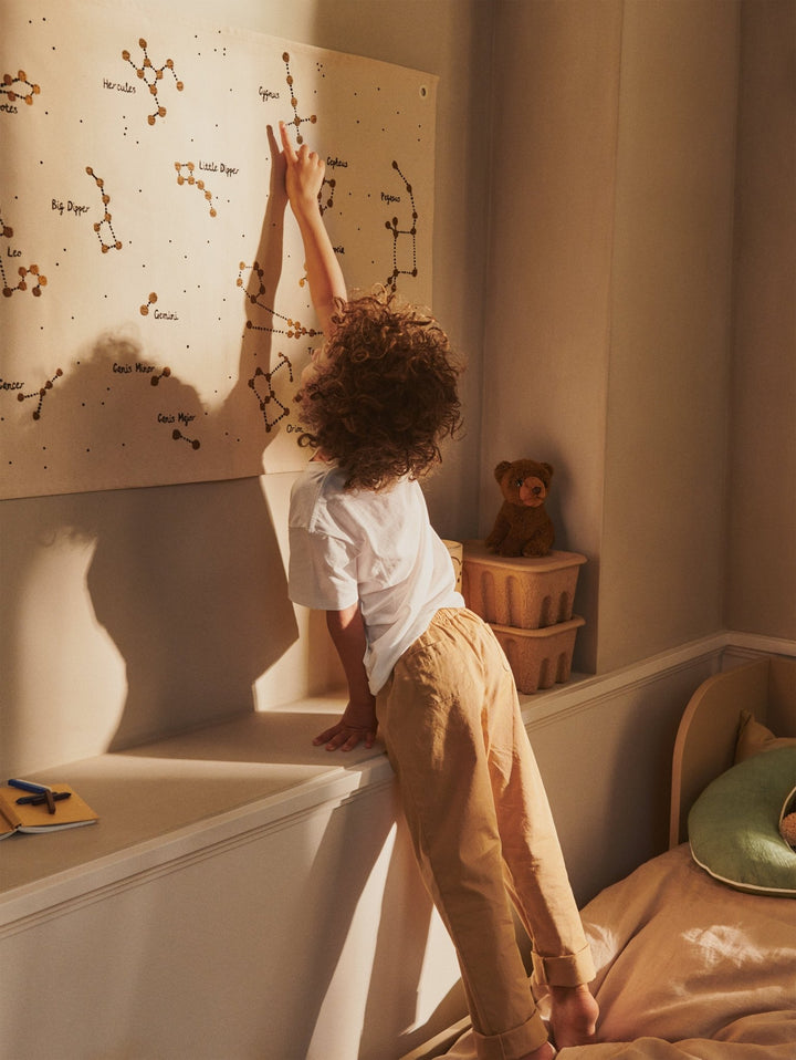 Constellation Textile Map - Ferm Living - Undyed - HORNE