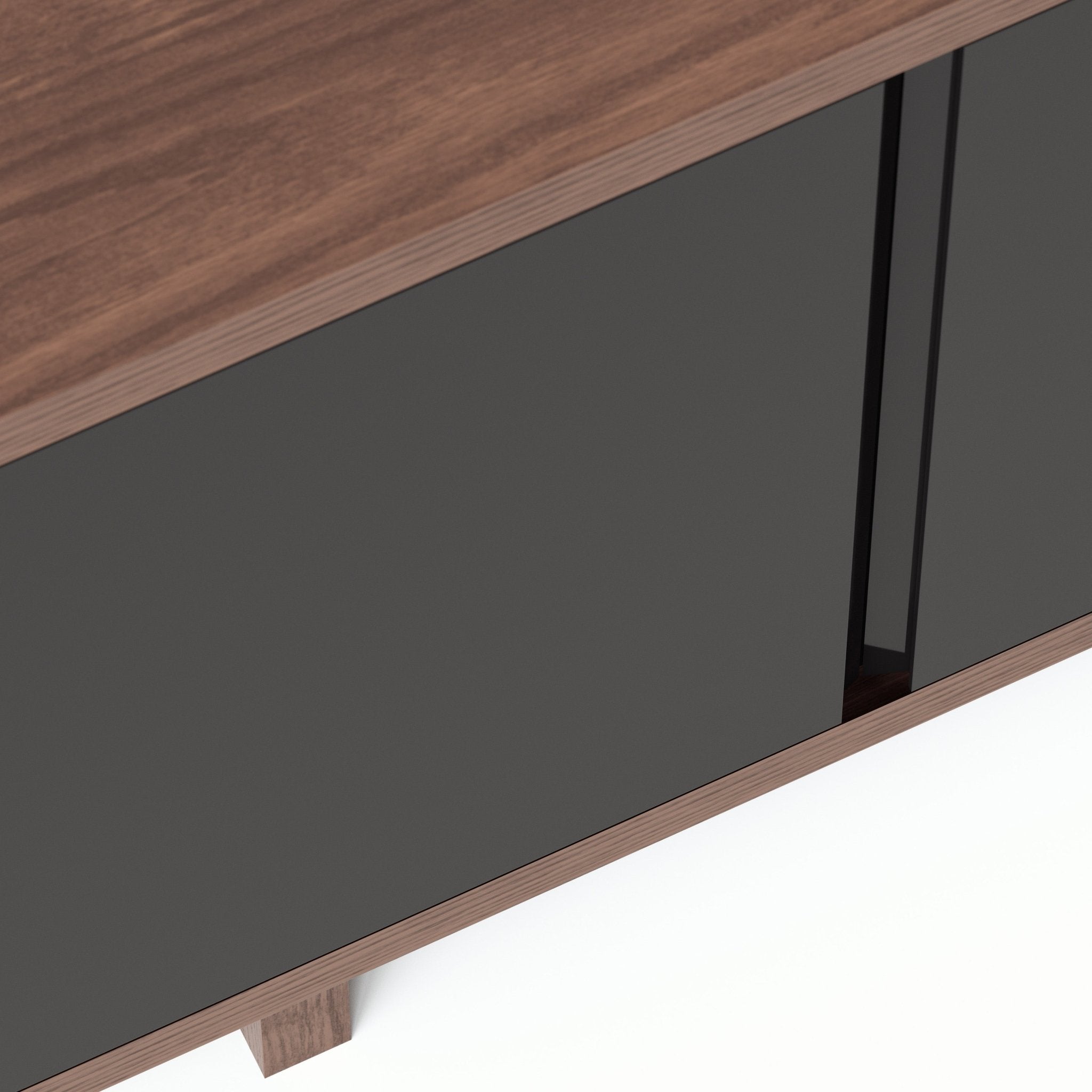 Close-up of sideboard base and wooden leg