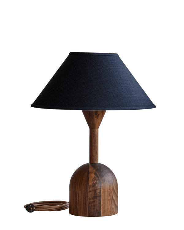 Cora Table Lamp - Lostine - Lamps - Walnut - Black - HORNE