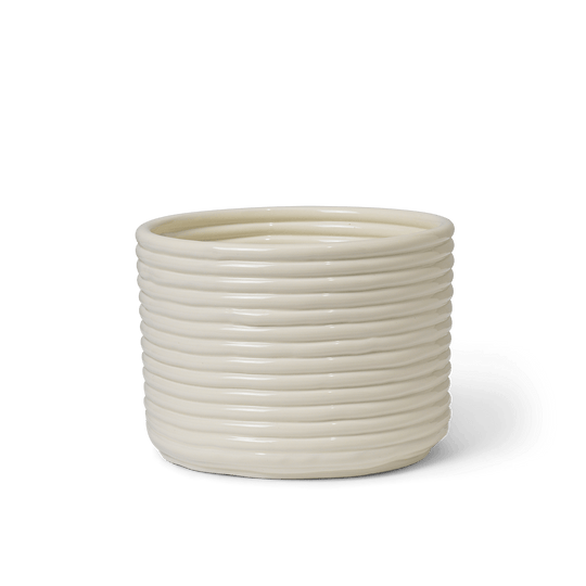 Corduroy Pot - Ferm Living - Pots & Planters - Off - White - HORNE