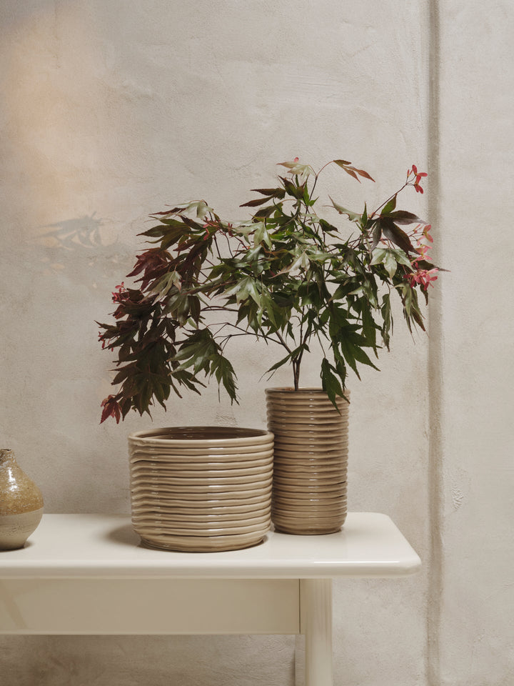 Corduroy Vase - Ferm Living - Vases - Off - White - HORNE