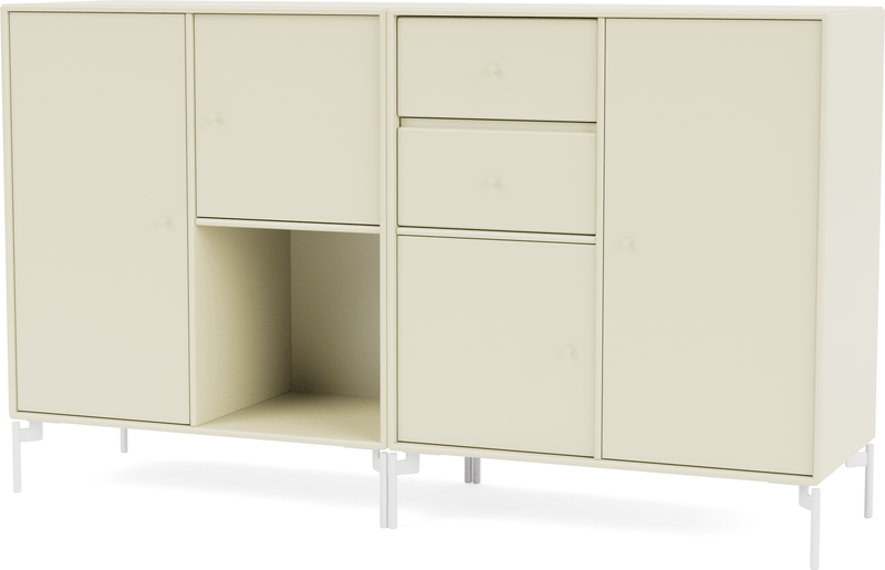 Couple Sideboard - With Legs - Montana - Shelving - Anthracite - Matte Chrome - HORNE