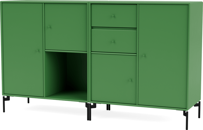 Couple Sideboard - With Legs - Montana - Shelving - Anthracite - Matte Chrome - HORNE