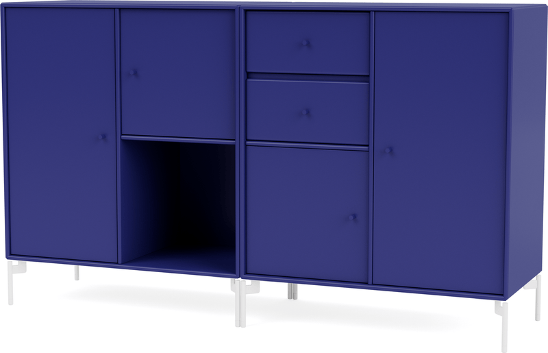 Couple Sideboard - With Legs - Montana - Shelving - Anthracite - Matte Chrome - HORNE