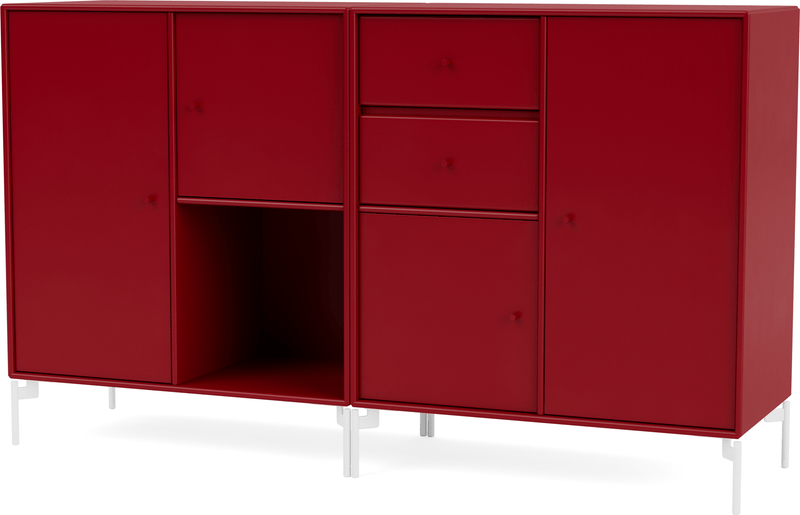 Couple Sideboard - With Legs - Montana - Shelving - Anthracite - Matte Chrome - HORNE