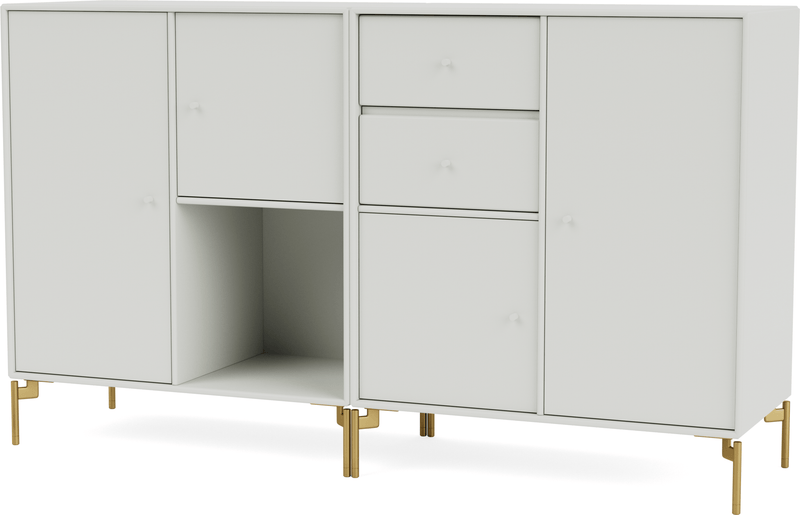 Couple Sideboard - With Legs - Montana - Shelving - Anthracite - Matte Chrome - HORNE