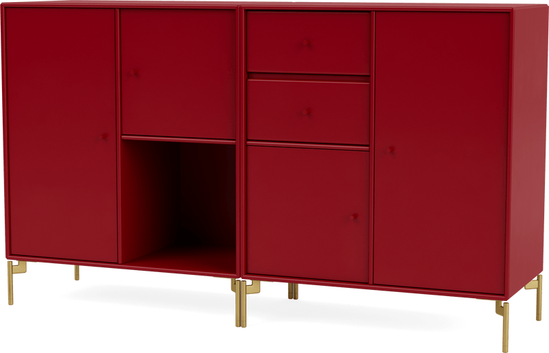 Couple Sideboard - With Legs - Montana - Shelving - Anthracite - Matte Chrome - HORNE