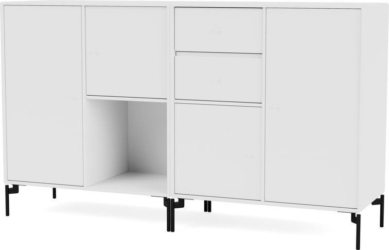 Couple Sideboard - With Legs - Montana - Shelving - Anthracite - Matte Chrome - HORNE