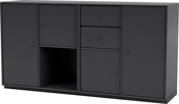 Couple Sideboard - With Plinth Base - Montana - Shelving - Anthracite - 1.2" - HORNE