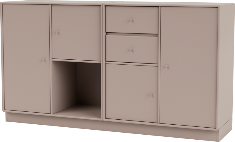 Couple Sideboard - With Plinth Base - Montana - Shelving - Anthracite - 1.2