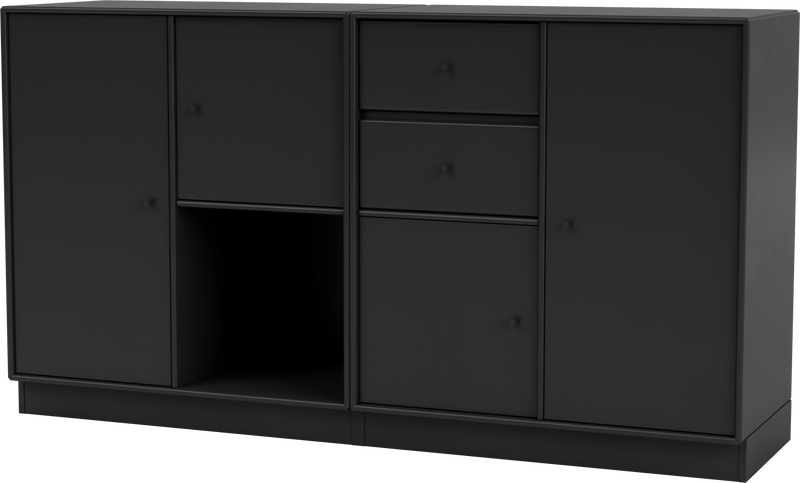 Couple Sideboard - With Plinth Base - Montana - Shelving - Anthracite - 1.2