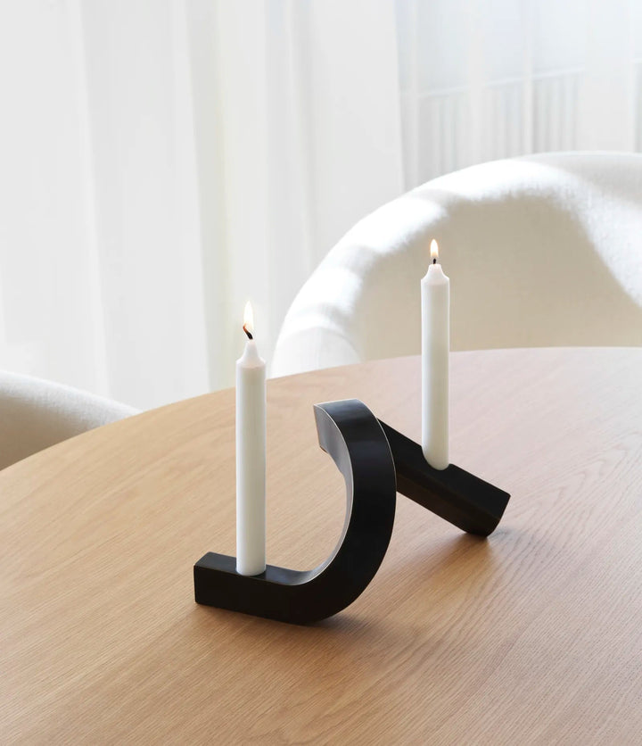 Crooked Candle Holder - Normann Copenhagen Candleholders - Crooked Candlestick Two Bronze - HORNE