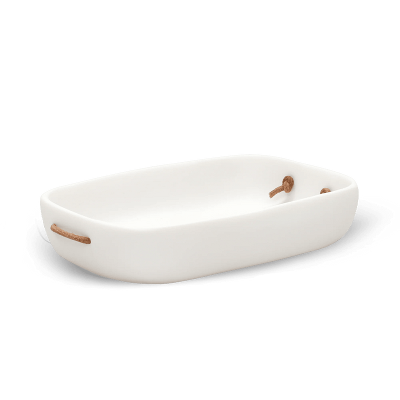 Cuadrado Guest Towel Tray - Tina Frey Bathroom Accessories - White - HORNE