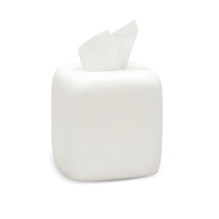 Cuadrado Tissue Box Holder - Tina Frey Bathroom Accessories - White - HORNE