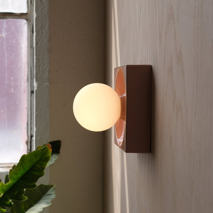 Cubic Sconce - Misewell Lamps - Pink Glossy - Hardwire - HORNE