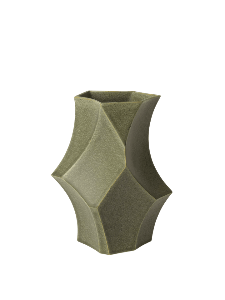 Cueva Vase - Ferm Living Vases - Small - Dark Sage - HORNE