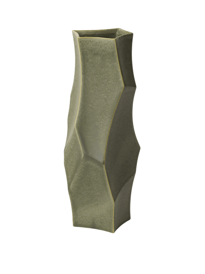 Cueva Vase - Ferm Living Vases - Large - Dark Sage - HORNE