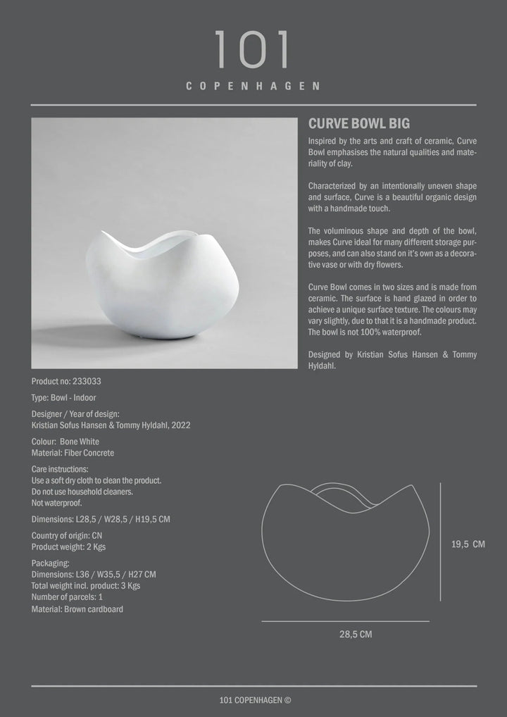 Curve Bowl - 101 Copenhagen Serveware - Mini - Dark Grey - HORNE
