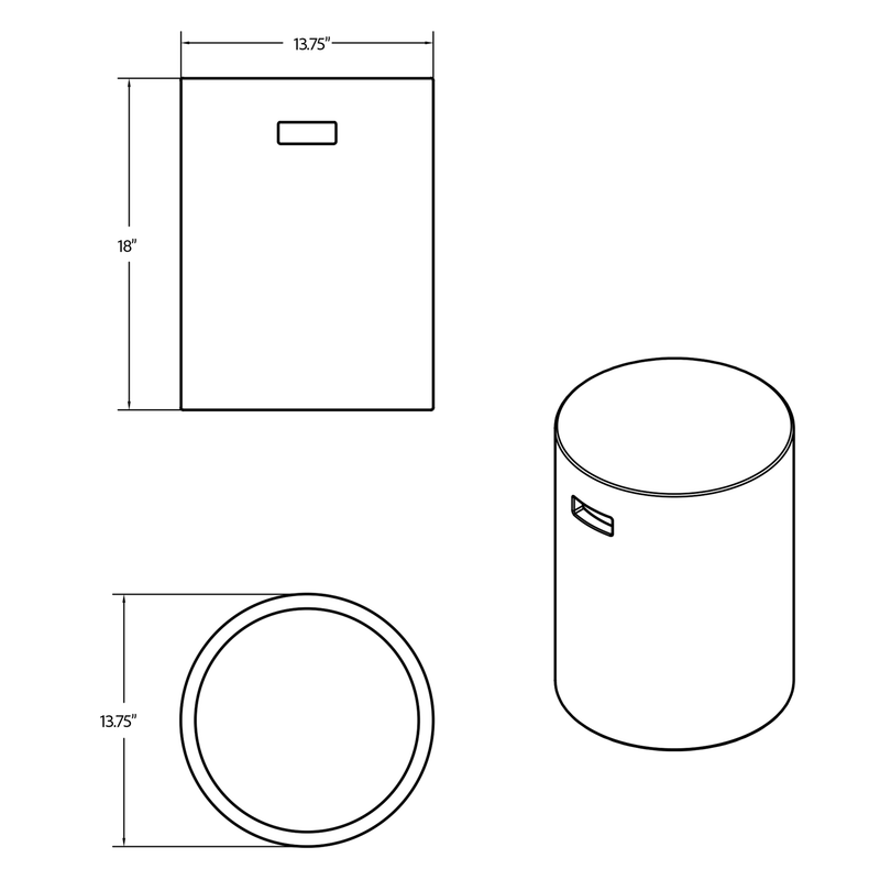 Cylinder Stool - Urbia Stools + Benches + Ottomans - Dark Grey - HORNE