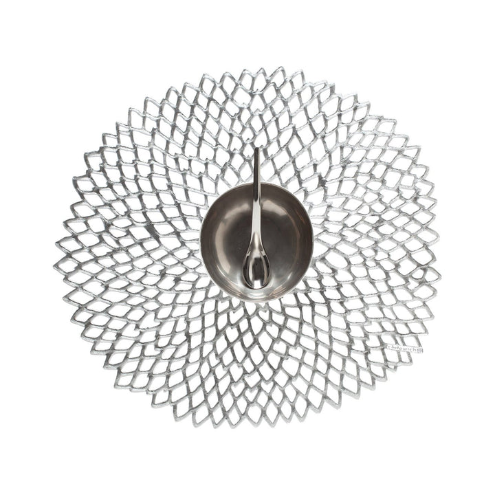 Dahlia Placemat in Silver