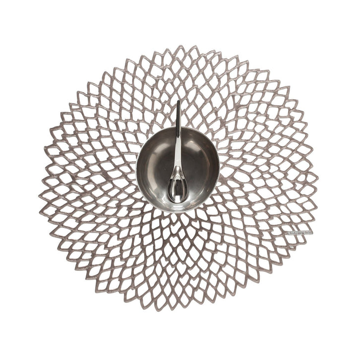 Dahlia Placemat in Gunmetal