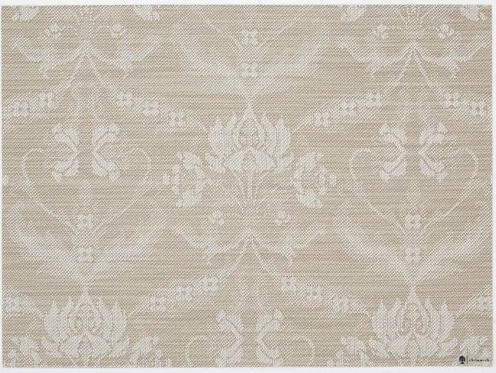Damask Rectangular Placemat - Set of 4 - Chilewich - Kitchen + Table Linens - Flax - HORNE