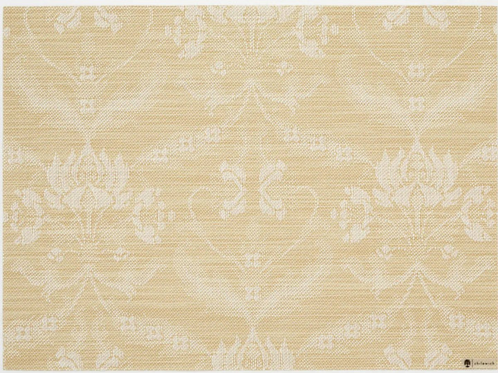 Damask Rectangular Placemat - Set of 4 - Chilewich - Kitchen + Table Linens - Wheat - HORNE