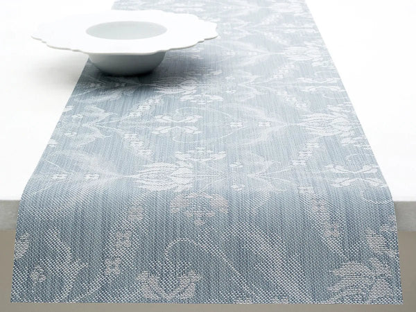 Damask Table Runner - Chilewich - Kitchen + Table Linens - Sea - HORNE