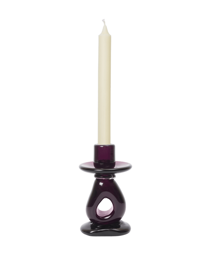 Damo Candle Holder - Dark Grape alternate view - Ferm Living