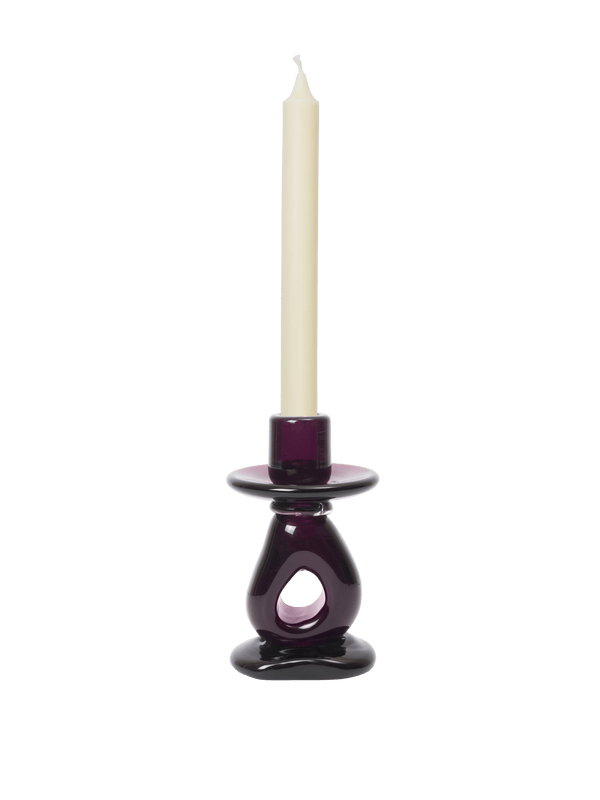Damo Candle Holder - Dark Grape alternate view - Ferm Living