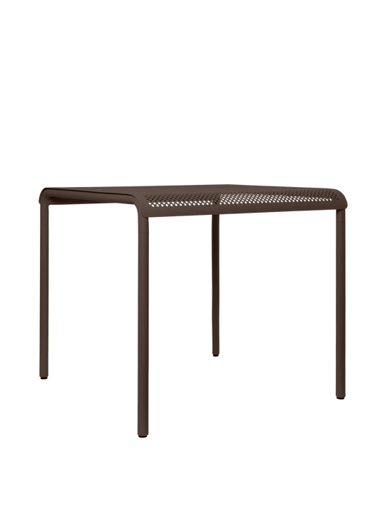 Dapple Dining Table - Ferm Living Outdoor Furniture - 31.5" x 31.5" - Dark Chocolate - HORNE