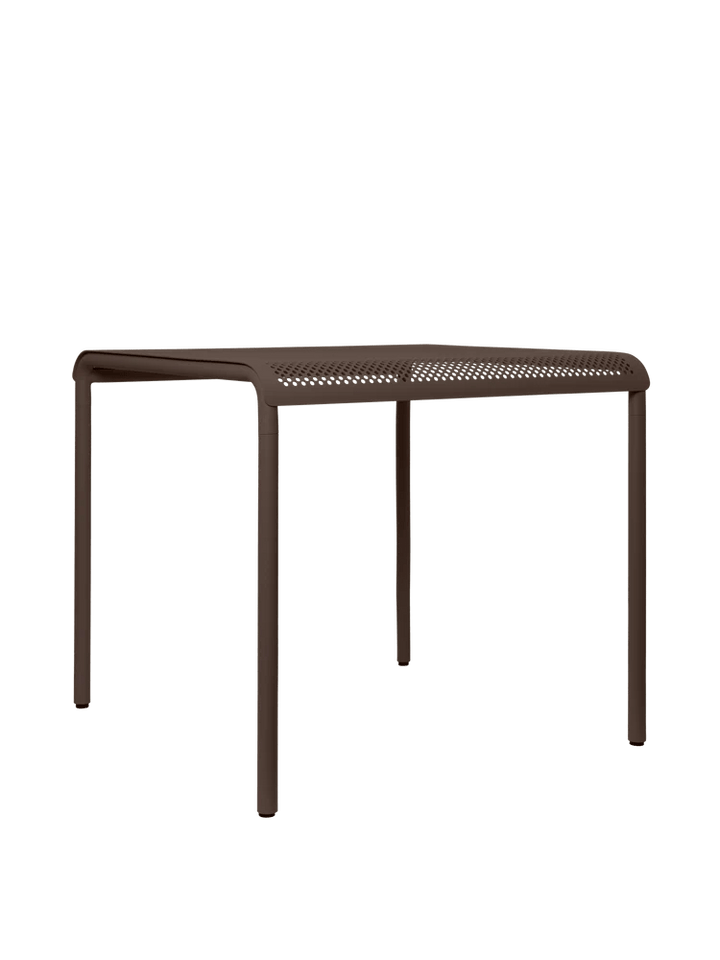 Dapple Dining Table - Ferm Living Outdoor Furniture - 31.5" x 31.5" - Dark Chocolate - HORNE