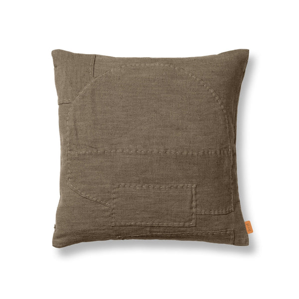 Darn Cushion - Ferm Living - Bedding + Pillows - Dark Taupe - HORNE