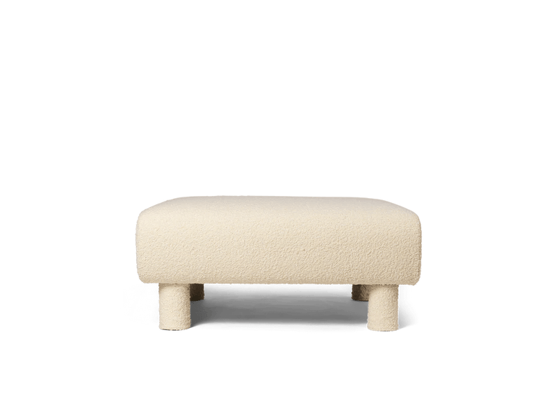 Dase Ottoman - Ferm Living Stools + Benches + Ottomans - Soft Bouclé - Natural - HORNE